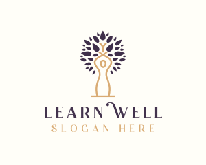 Wellness Woman Meditation logo design