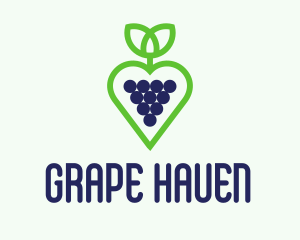 Heart Grape Winery  logo design