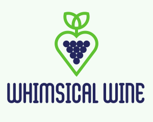 Heart Grape Winery  logo design