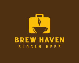 Golden Suitcase Cafe  logo design