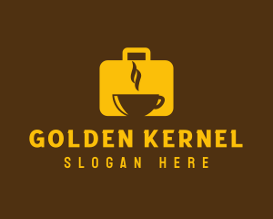 Golden Suitcase Cafe  logo design