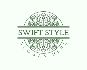 Leaf Ornament Styling logo design