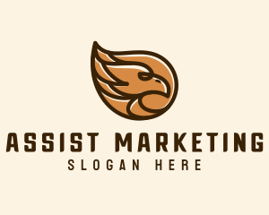 Brown Eagle Head  logo design