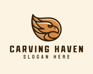 Brown Eagle Head  logo design