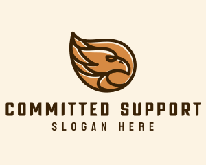 Brown Eagle Head  logo design