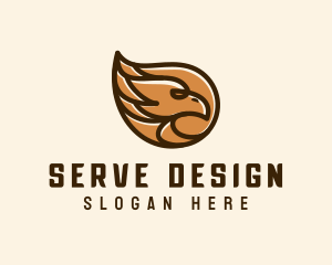 Brown Eagle Head  logo design