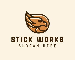 Brown Eagle Head  logo design