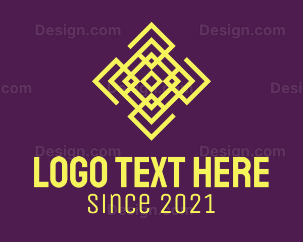 Yellow Pattern Outline Logo