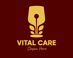 Gold Wine Glass Nib logo