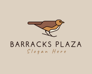 Nature Sparrow Bird logo design