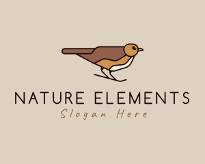 Nature Sparrow Bird logo design