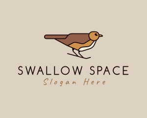 Nature Sparrow Bird logo