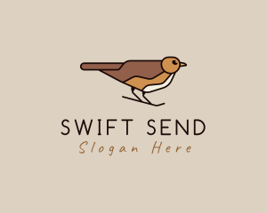 Nature Sparrow Bird logo design