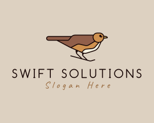 Nature Sparrow Bird logo