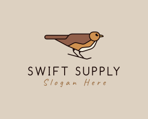 Nature Sparrow Bird logo design