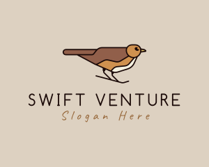 Nature Sparrow Bird logo design