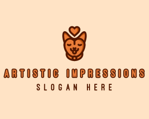 Pet Cat Love  logo design