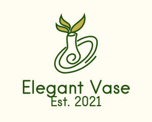 Natural Flower Vase logo design