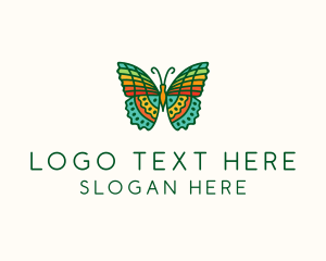 Colorful Tropical Butterfly Logo