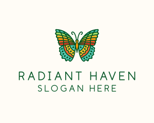 Colorful Tropical Butterfly logo