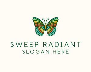 Colorful Tropical Butterfly logo design