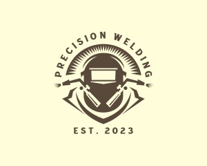 Hipster Welding Machinist logo