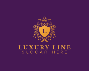 Crest Luxury Crown Shield logo design