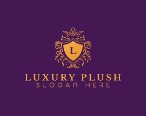 Crest Luxury Crown Shield logo design