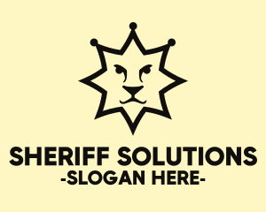 Sheriff Star Lion logo design