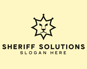 Sheriff Star Lion logo design