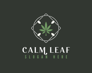 Cannabis Weed Leaf logo design