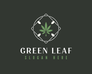 Cannabis Weed Leaf logo design