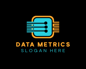 Circuit Data Chip logo design