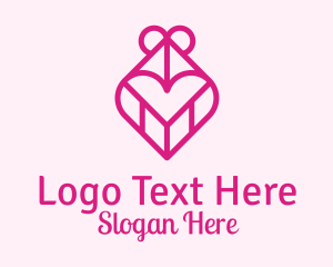 Pink Heart Gift Logo