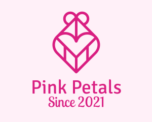 Pink Heart Gift logo design