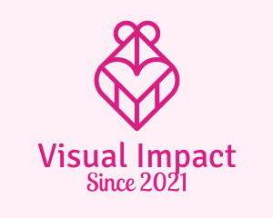 Pink Heart Gift logo design