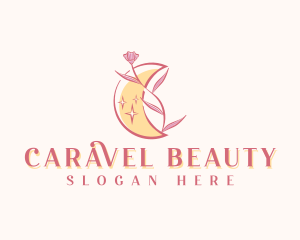 Floral Moon Beauty logo design