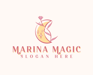 Floral Moon Beauty logo design