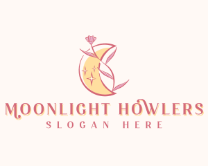 Floral Moon Beauty logo design