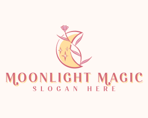 Floral Moon Beauty logo design