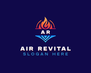 Cooling Heating Thermal logo design