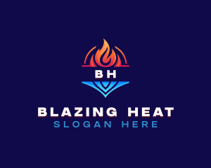 Cooling Heating Thermal logo design