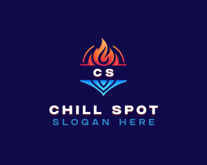 Cooling Heating Thermal logo design