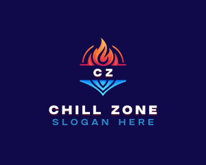 Cooling Heating Thermal logo design