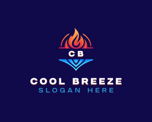 Cooling Heating Thermal logo design