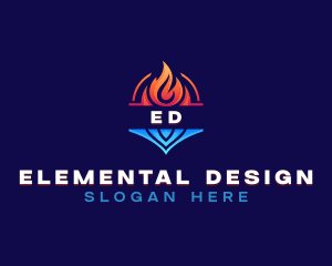 Cooling Heating Thermal logo design