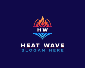 Cooling Heating Thermal logo design