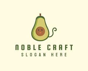 Cute Avocado Fruit Logo