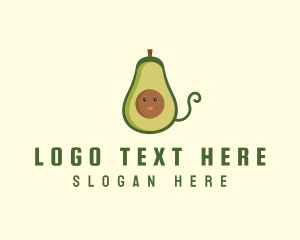 Cute Avocado Fruit logo