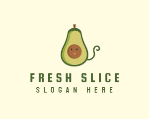 Cute Avocado Fruit logo design